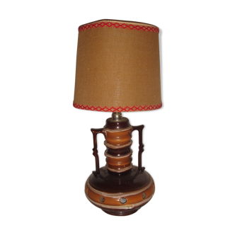 1970 enamelled ceramic seventies lamp