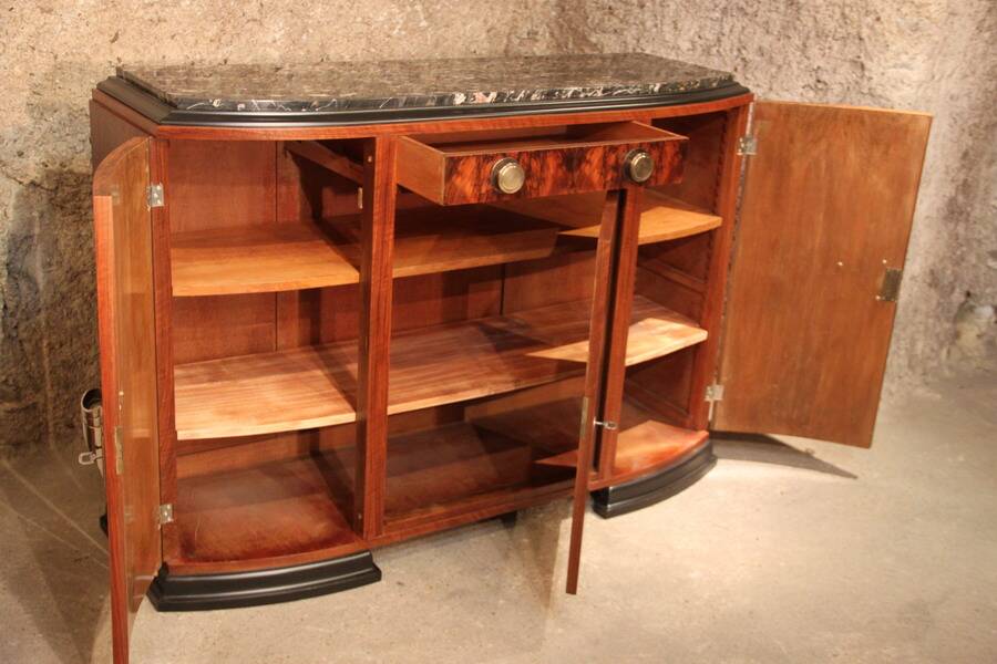 1930s art deco style walnut sideboard