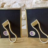 Set of 2 small red frames, made in Italy, 1970s