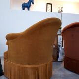Pair of armchairs toads velvet