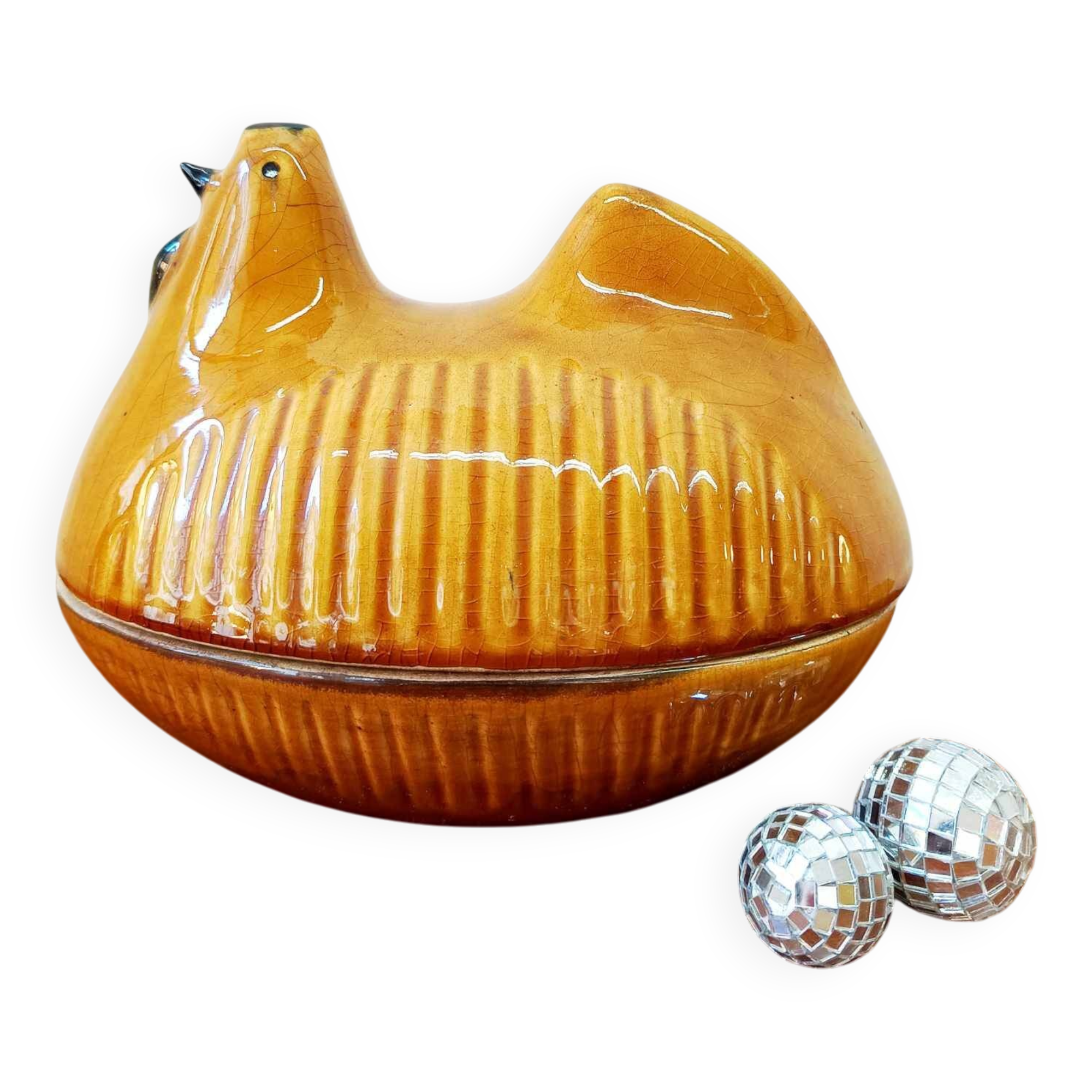 Vintage ceramic chicken terrine