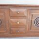 Dudouyt Style French Art Deco Oak and Marble Sideboard