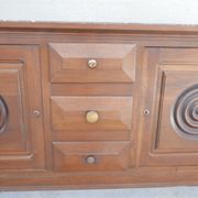 Dudouyt Style French Art Deco Oak and Marble Sideboard