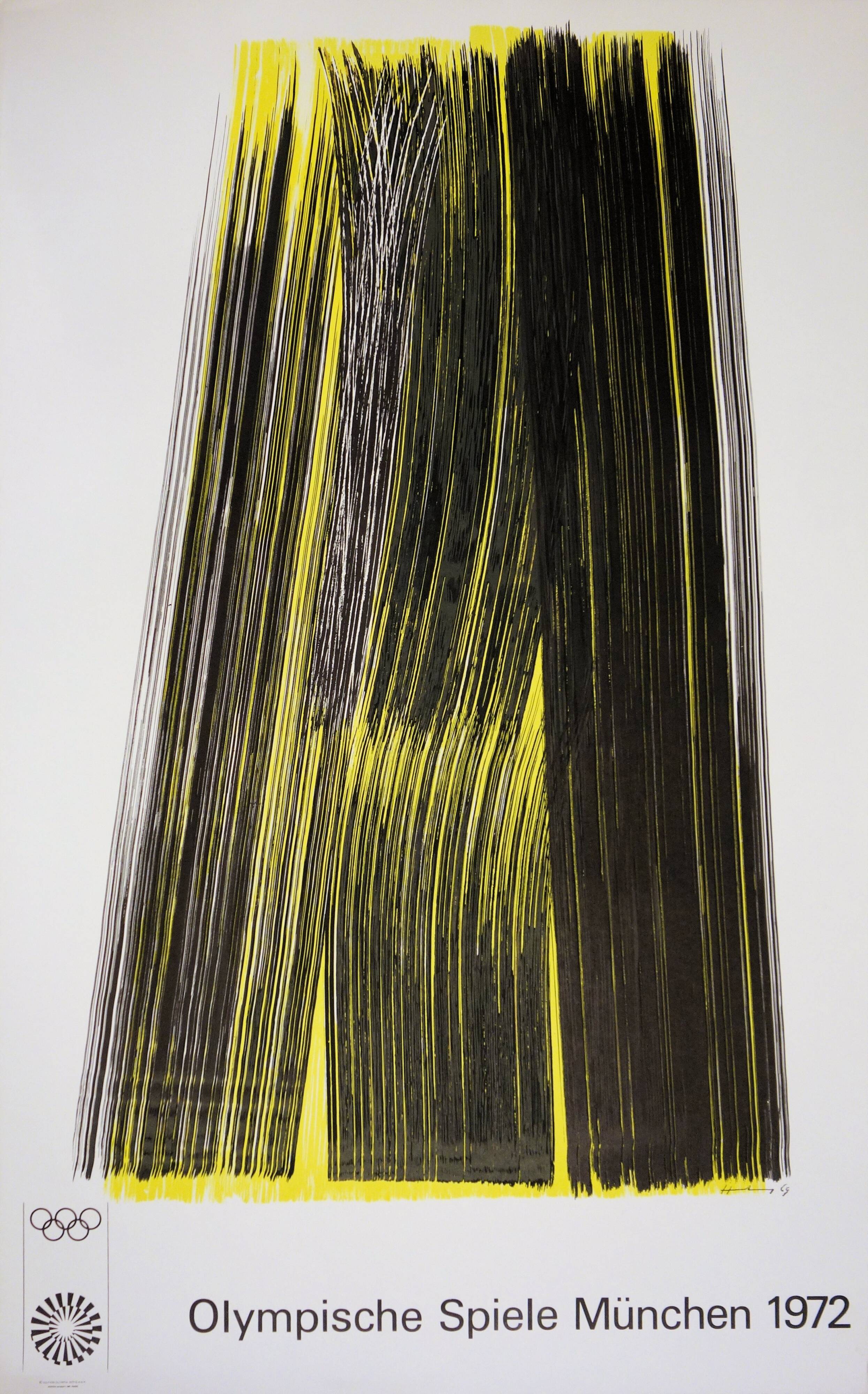 Hans HARTUNG : Composition JO, Affiche en lithographie originale signée