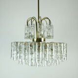 4-tier mid century chandelier with 62 glass tubes 60s
