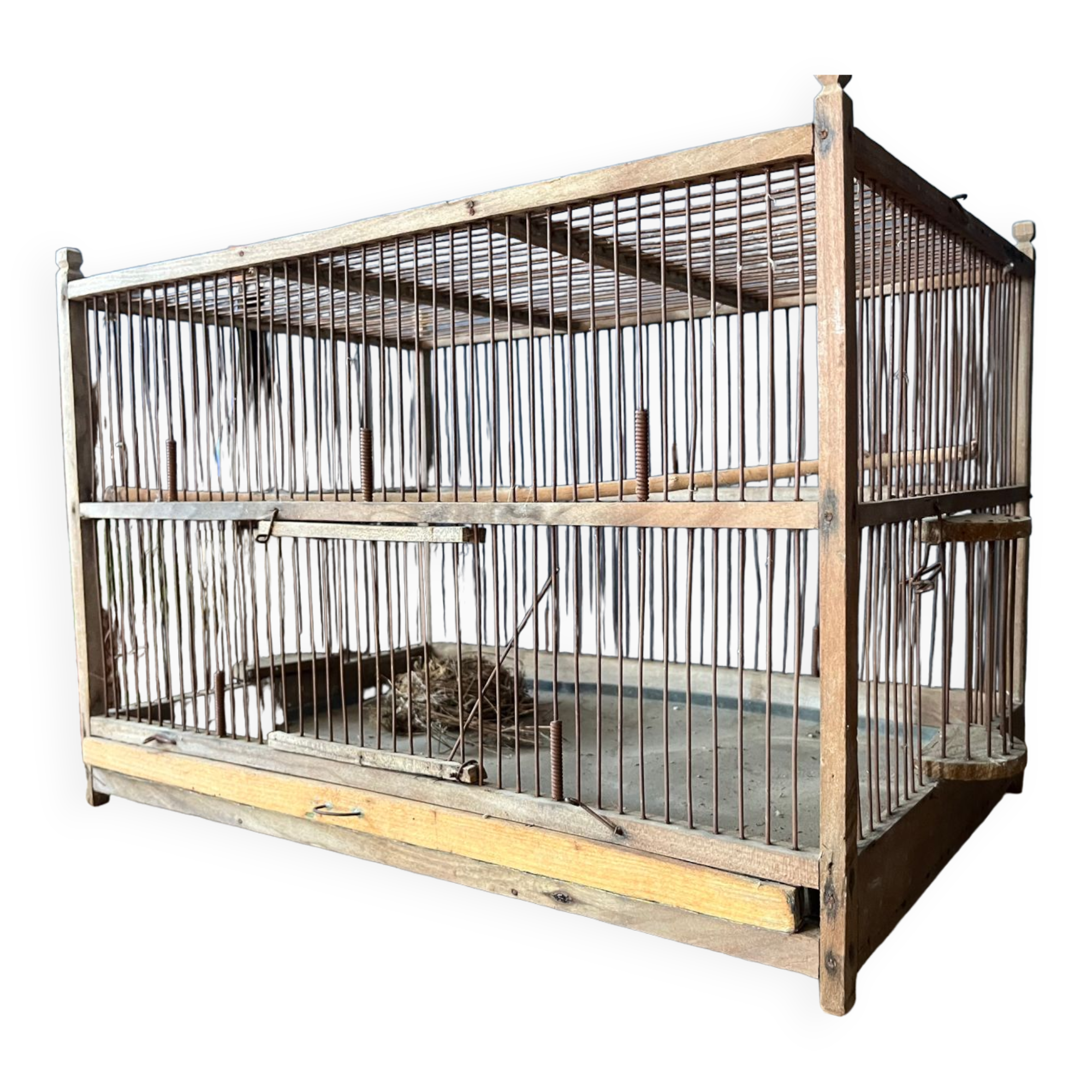 Wooden bird cage