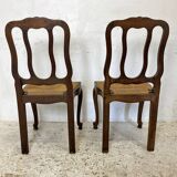 Pair of straw chairs 1900
