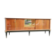 Enfilade laque noire et teck Ameublement NF 1960