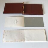 Vintage quilted leather desk set design 70 years