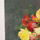 Basket of roses, oil on canvas signed