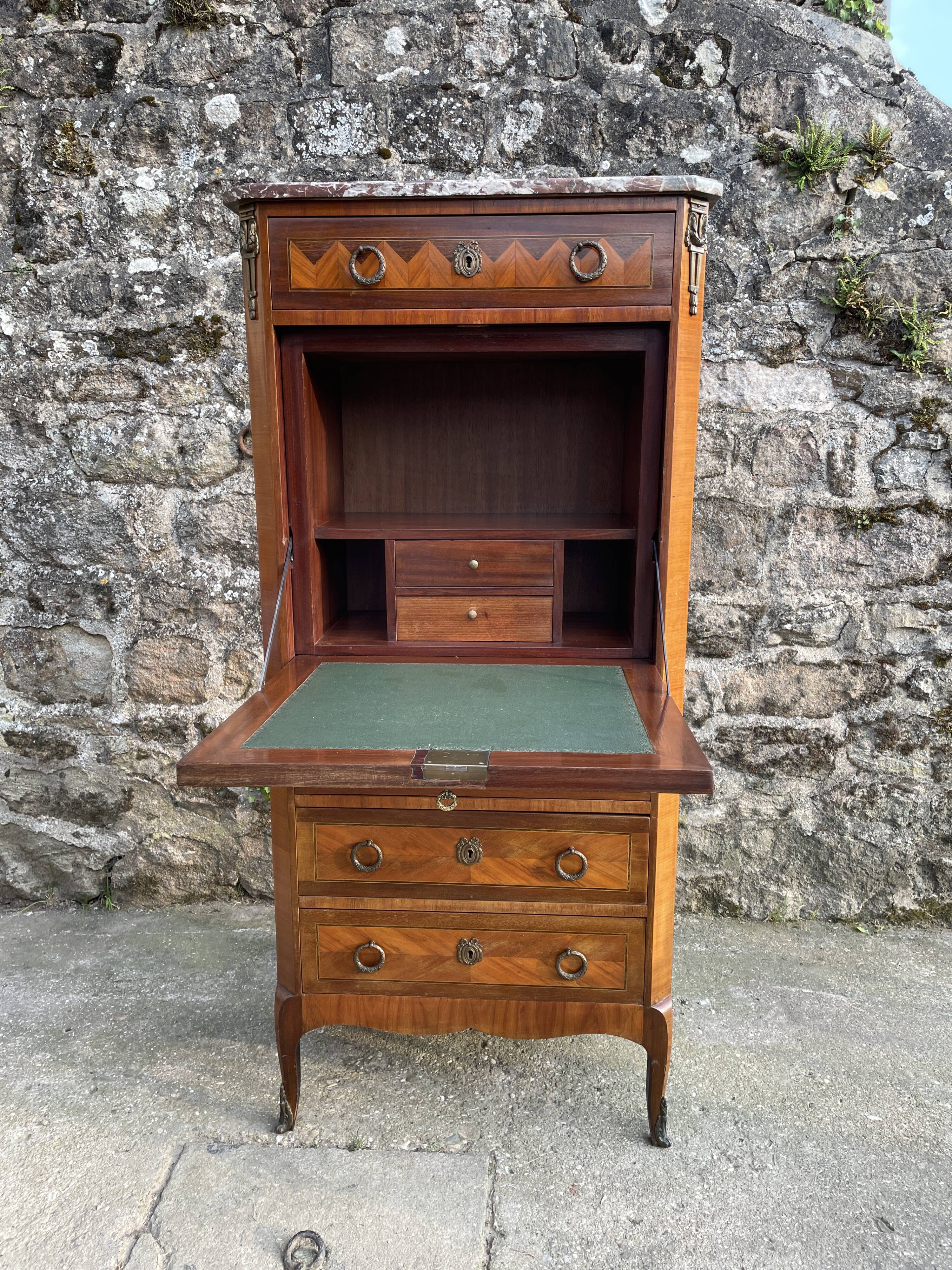 Secretary marquetry XIXth