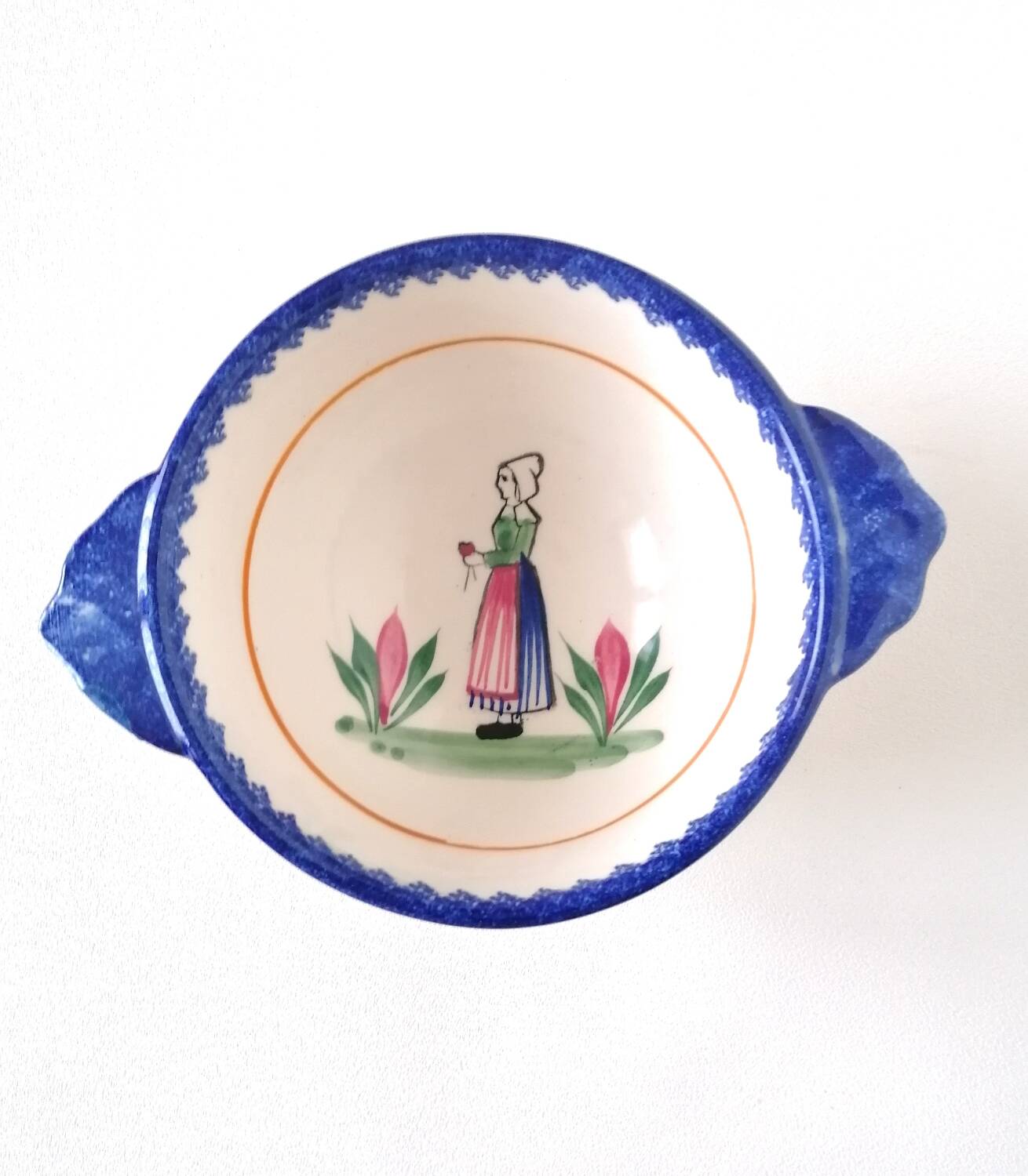 Two Henriot Quimper Breton bowls