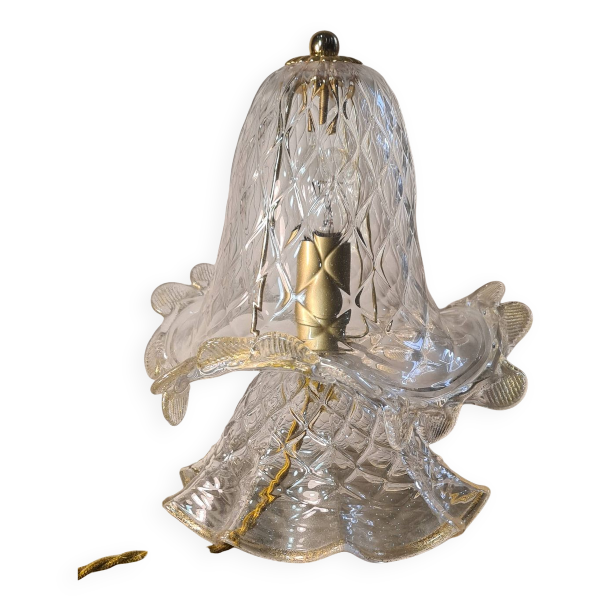 Venice lamp model lace murano glass 1960 to 70,,,,,,24x17