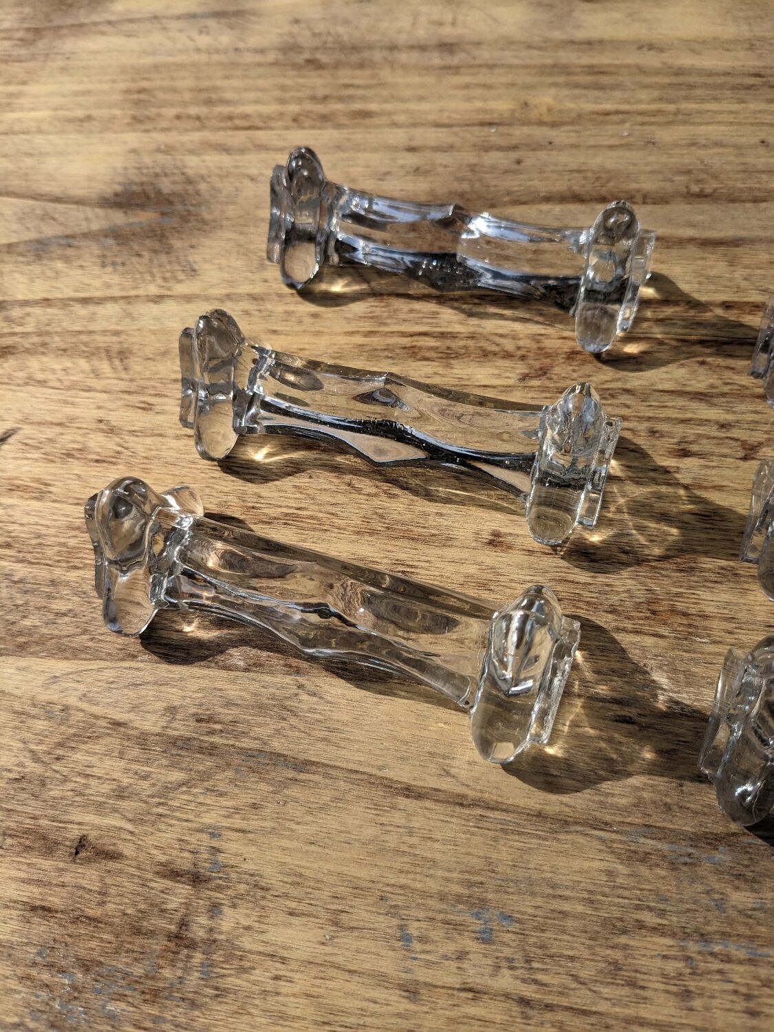 Set of 6 crystal knife holder