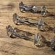Set of 6 crystal knife holder