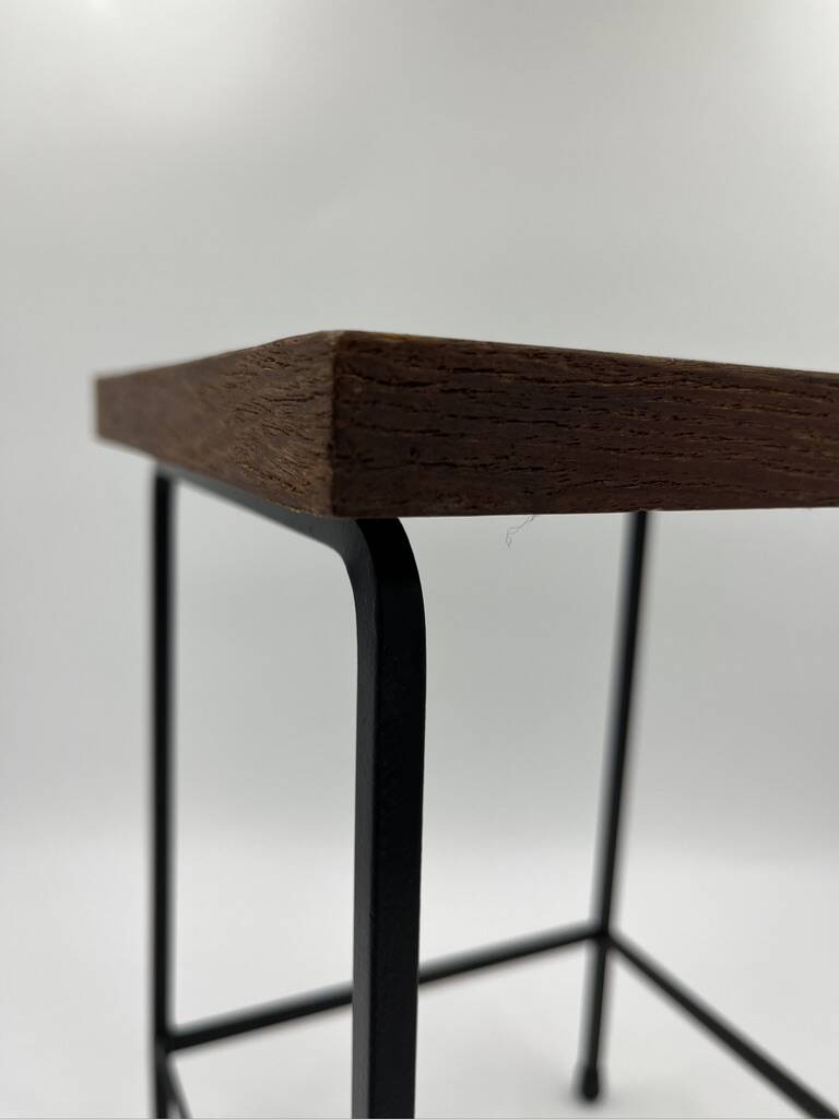 Plant holder in vintage wood and metal