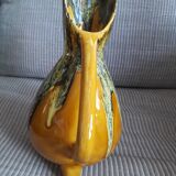 Vallauris ceramic tripod vase