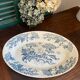Oval serving dish, ironstone, Longwy, 19th century