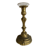 Large antique bronze candle holder 26 cm Louis XV style