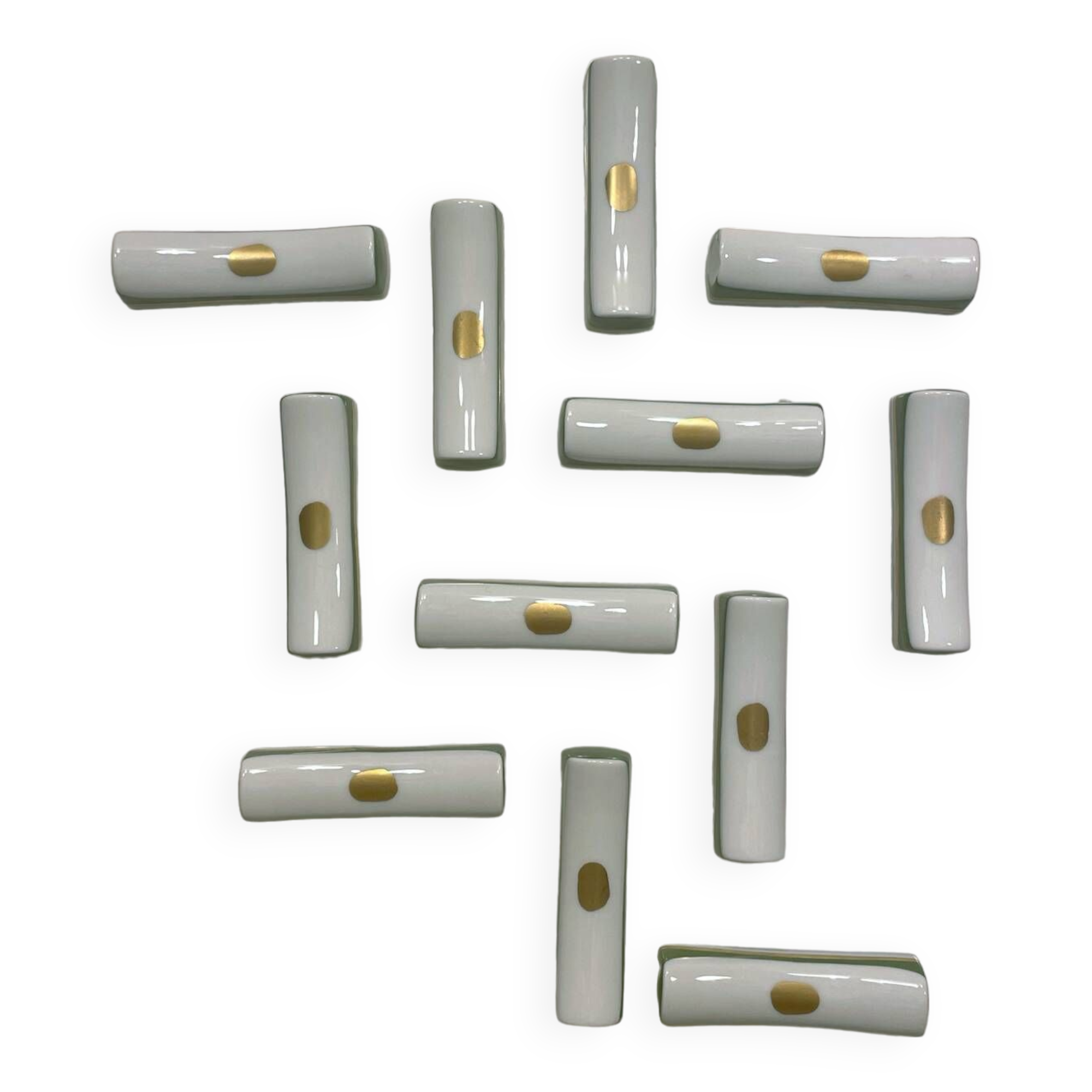 Set of 12 Raynaud porcelain cutlery rests Christian Tortu collection