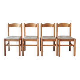 4 vintage straw chairs