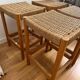 Wood and rope stools