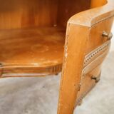 Paire de commodes arbalètes en noyer