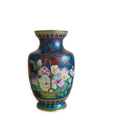 Large Asian cloisonné brass vase
