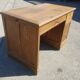 Old wooden administration office with sliding shelf