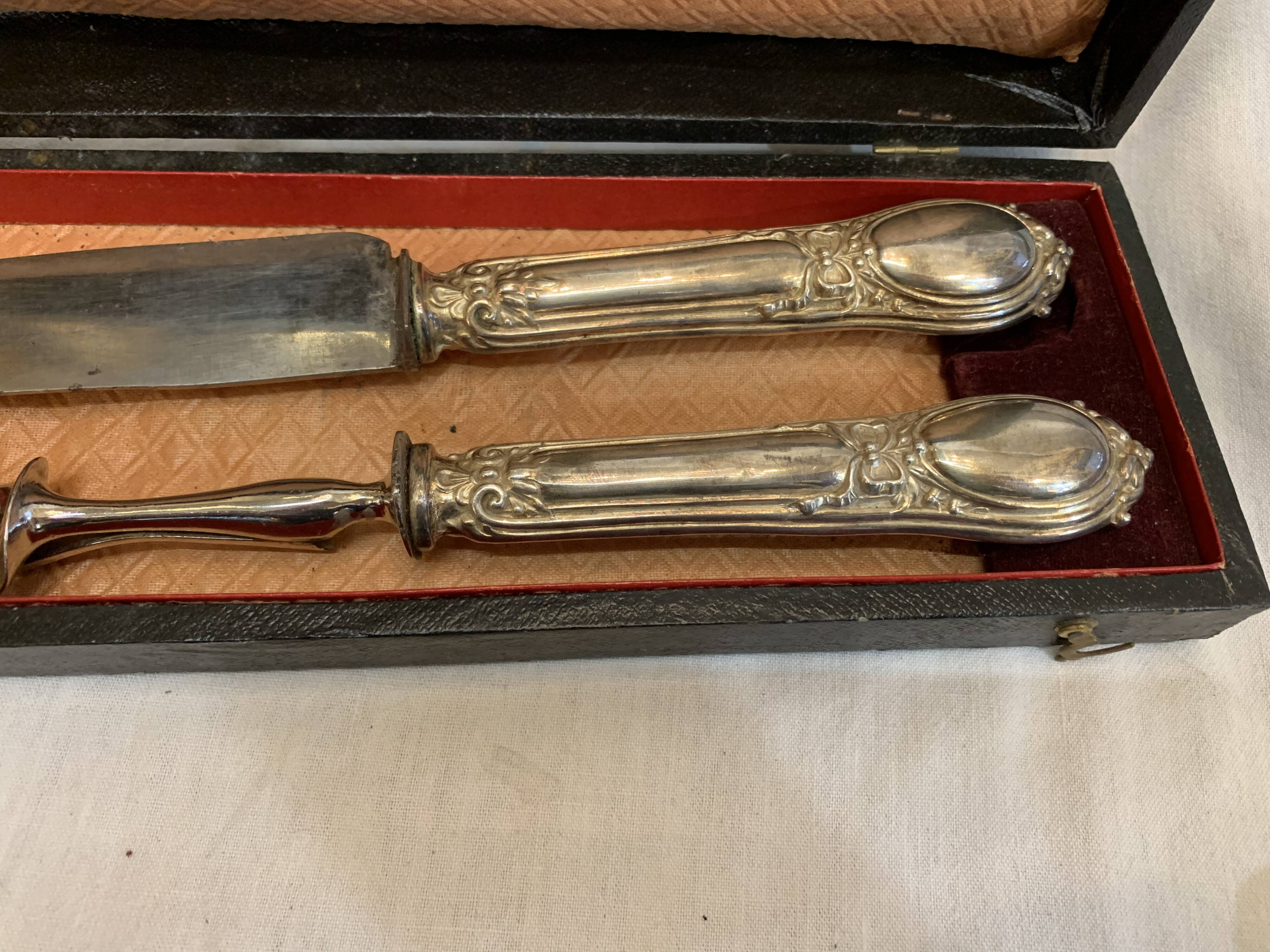 Couteau et fourchette à gigot