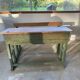 Old school desk 2 places 1950s