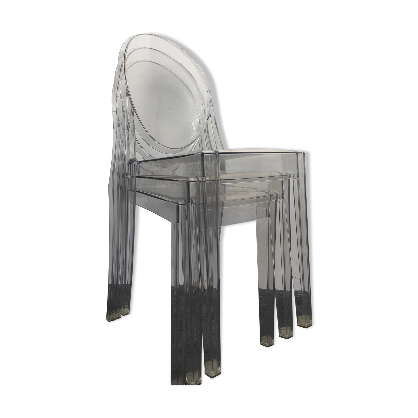 Lot de 3 chaises Kartell Ghost transparentes Selency