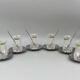 6 GLASSES A THE TURKISH CRISTAL PASBACHE UNDER CUP SPOONFULS JUMBO STAINLESS STEEL 18/8