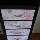 Chest of drawers in black and toile de Jouy