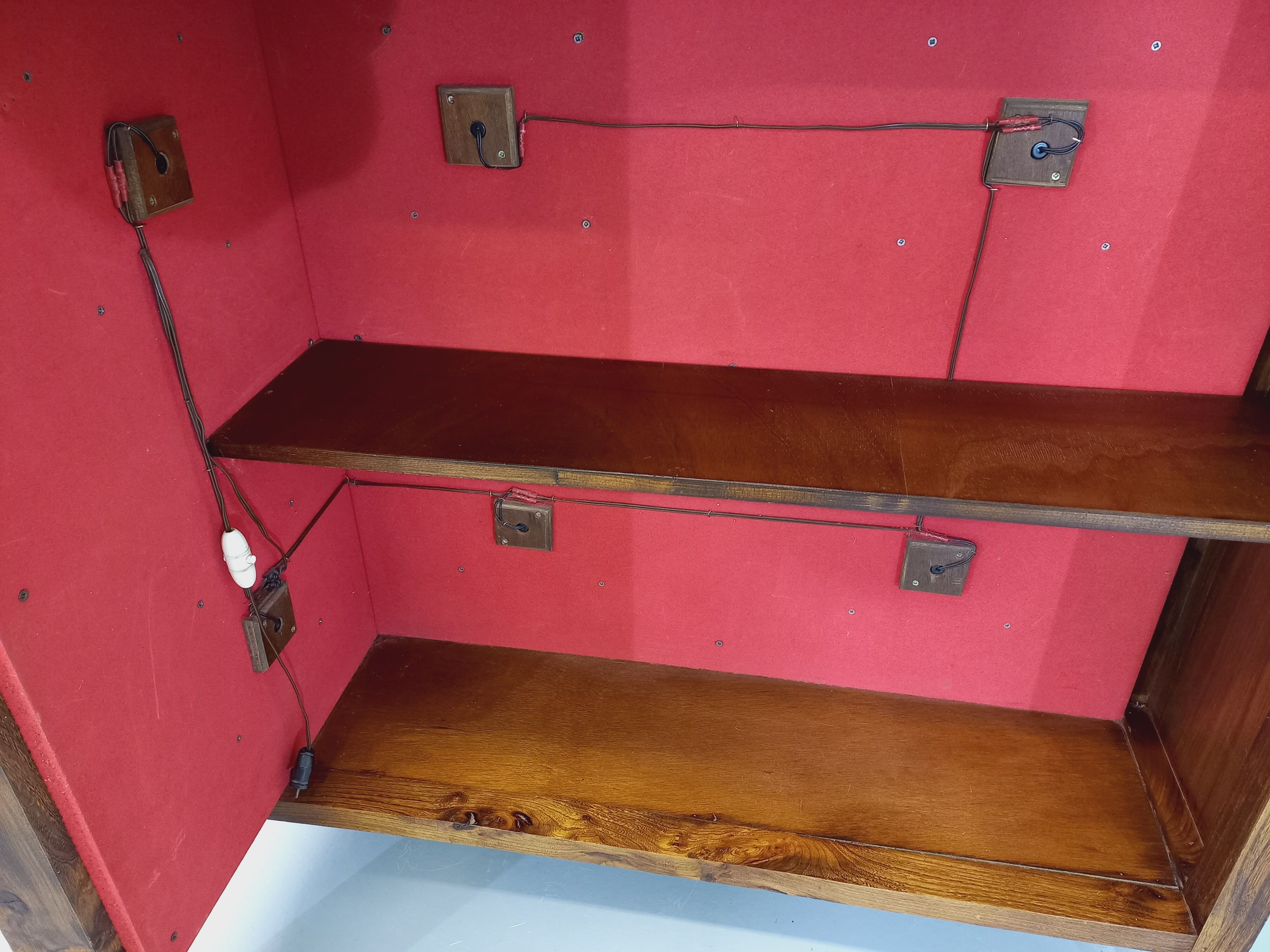 Bright brutalist bar furniture aranjou vintage from the 50s 60s in solid elm