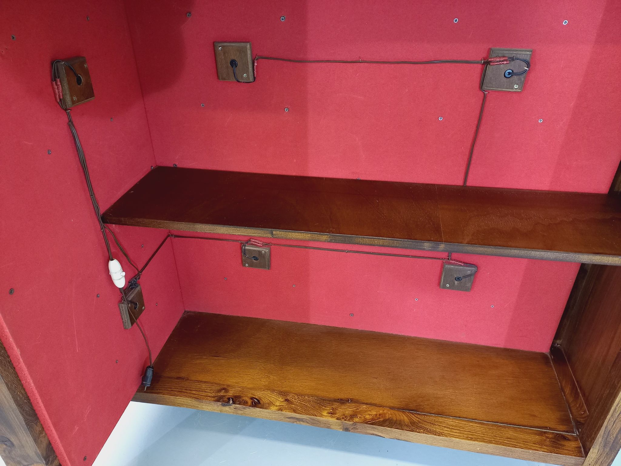 Bright brutalist bar furniture aranjou vintage from the 50s 60s in solid elm