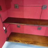 Bright brutalist bar furniture aranjou vintage from the 50s 60s in solid elm