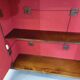 Bright brutalist bar furniture aranjou vintage from the 50s 60s in solid elm