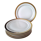 6 dessert plates in Limoges porcelain by Raynaud