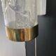 Vintage wall lamp in glass and brass 70s