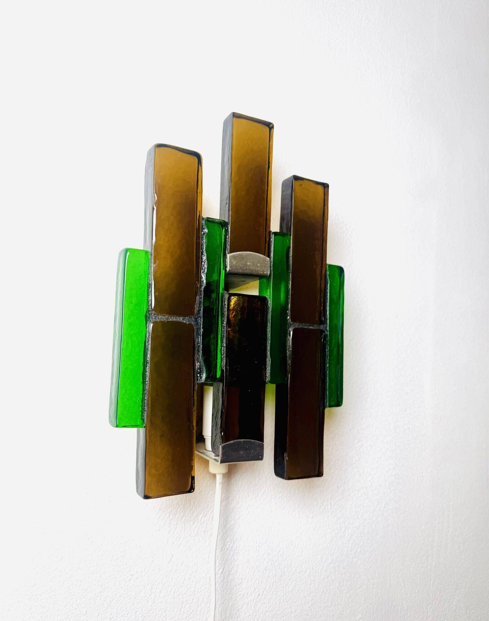 Sculptural Glass Wall Light By Svend Aage Holm-Sørensen For Holm-Sørensen & Co, Denmark 1960S
