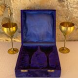 Pair of vintage brass tumblers