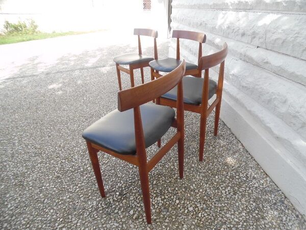 Set of 4 Hans Olsen Scandinavian chairs