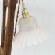Flower walk lamp in frosted glass