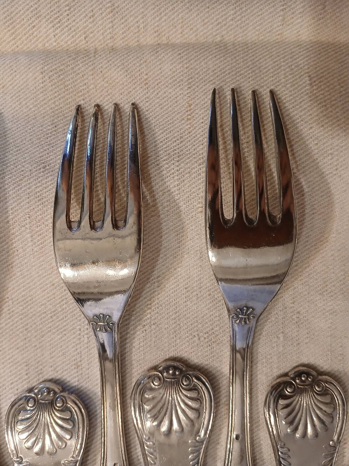 Antique flatware set for 51 place settings