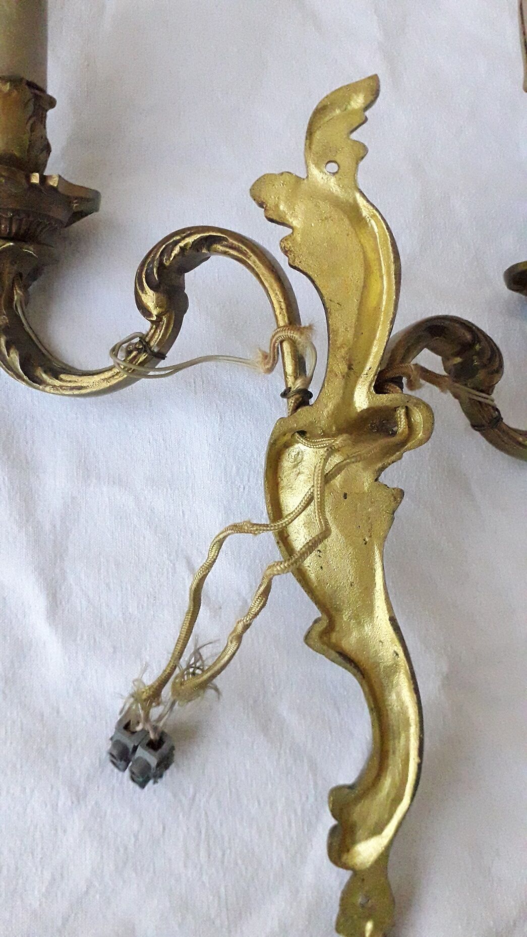 Paire d'appliques bronze