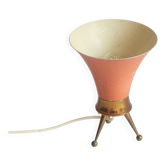 Brass tripod table lamp, 1950s