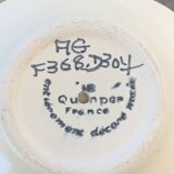 Coquetier et pichet en ceramique emaillée artisanal, peint a la main brehat