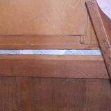 1925 sideboard with two doors, two drawers and beveled mirror, marble top