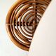 Vintage spiral rattan stool, France 1950